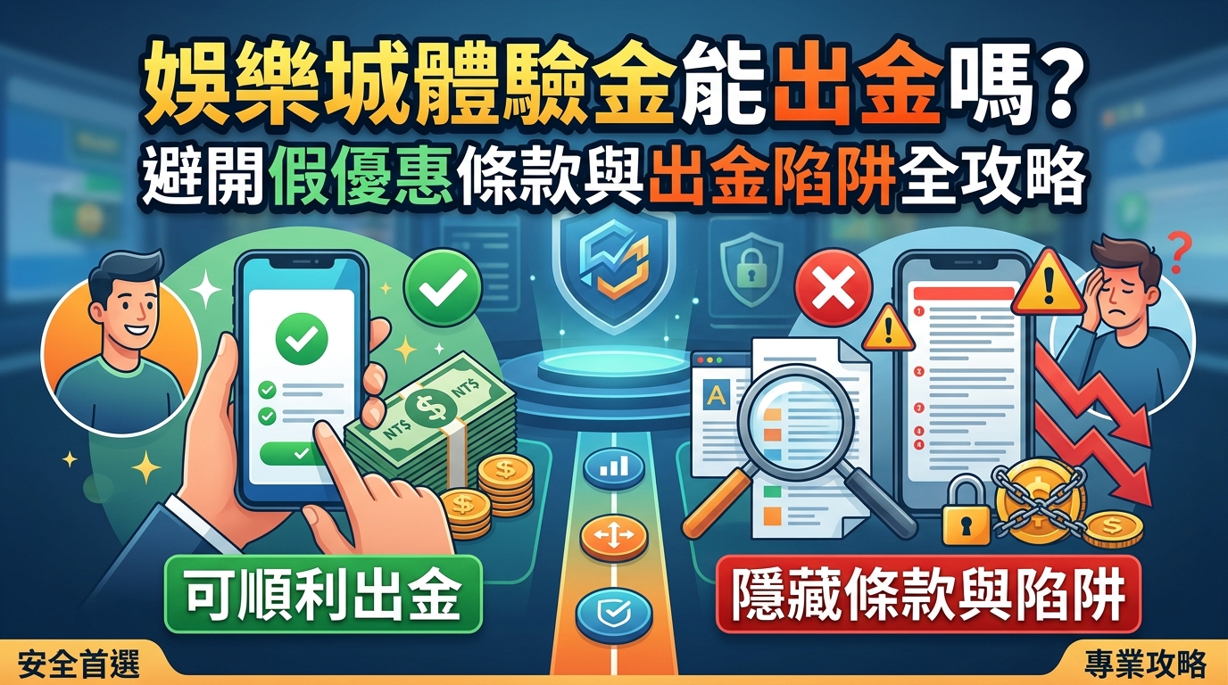 娛樂城體驗金能出金嗎？避開假優惠條款與出金陷阱全攻略
